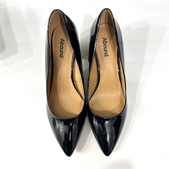 ABOUND Abadury Black Patent Leather Block Heel Pumps Size 11 - Picture 6 of 16